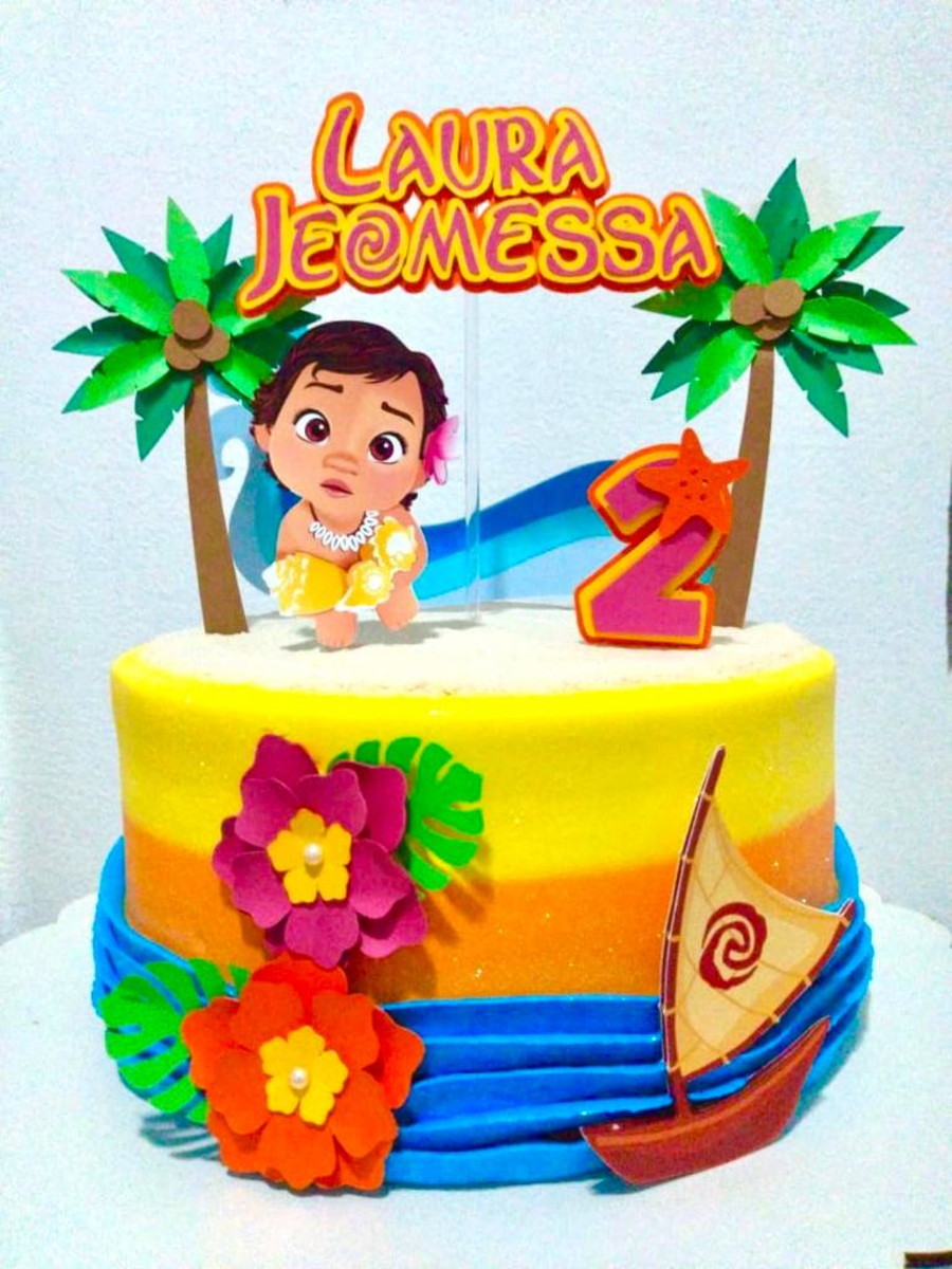 Arquivo de corte Topo de bolo - Moana