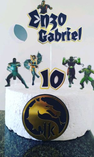 Topo de Bolo Mortal kombat
