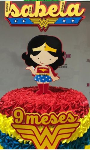 Topo de Bolo Mulher Maravilha