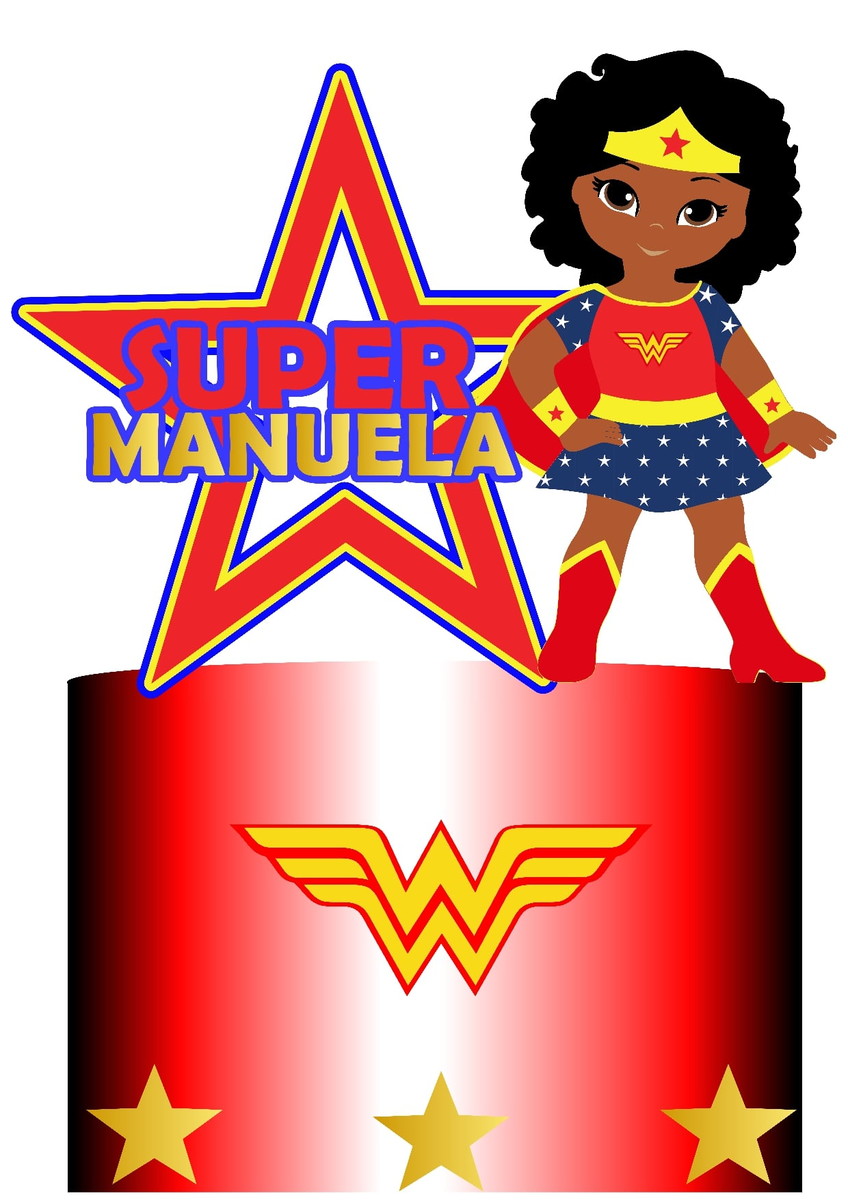 Topo de Bolo Mulher Maravilha