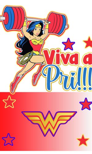 Topo de Bolo Mulher Maravilha