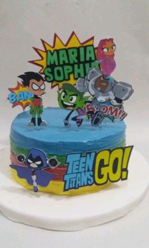 Topo de Bolo Teen Titan