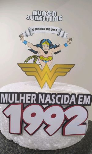 Topo De Bolo Mulher Maravilha