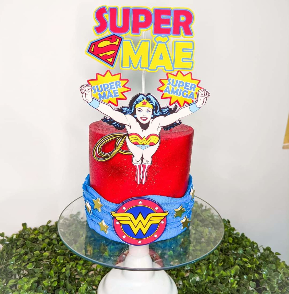 Topo de Bolo Mulher Maravilha
