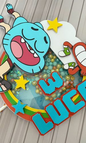 Topo de Bolo Mundo de Gumball