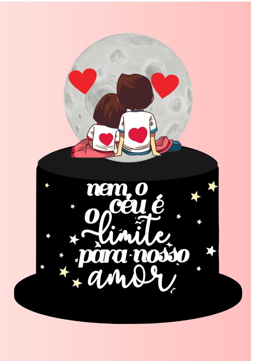 Topo de Bolo Namorados