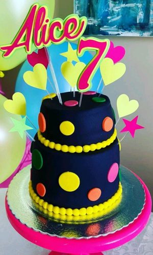 Topo de Bolo Neon