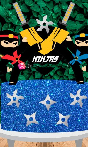 Topo de Bolo Ninja
