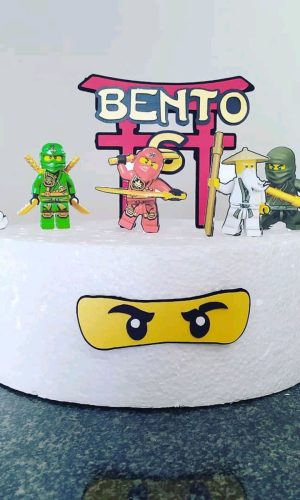 Topo de Bolo Ninja Go