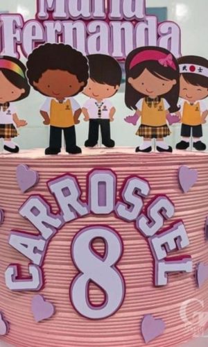 Topo de Bolo Novela Carrossel