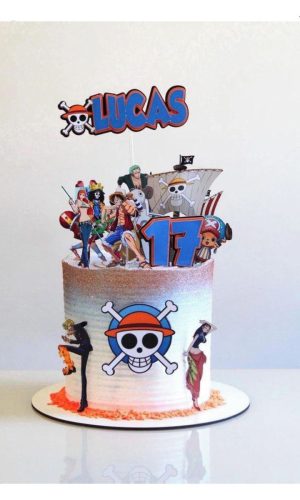 Topo de Bolo One Piece