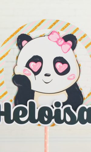 Topo de Bolo Panda