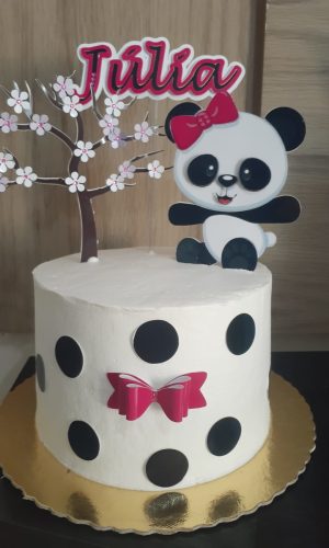 Topo de Bolo Panda