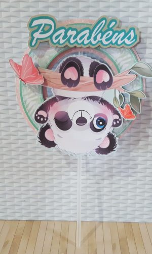 Topo de Bolo Panda