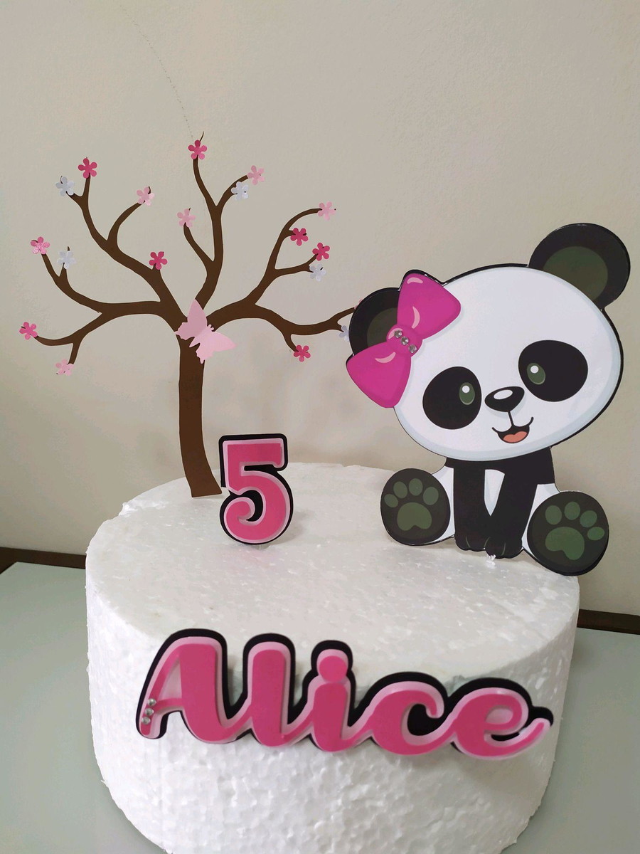 Topo de Bolo Panda - Imagem 3