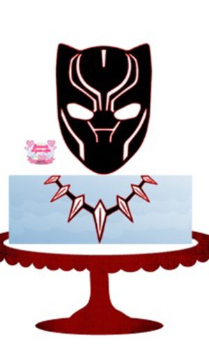 Topo de Bolo Pantera Negra