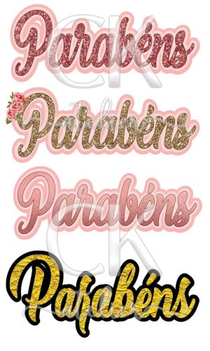 Topo de Bolo Parabéns