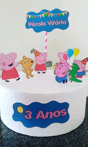 Topo de Bolo pep pig