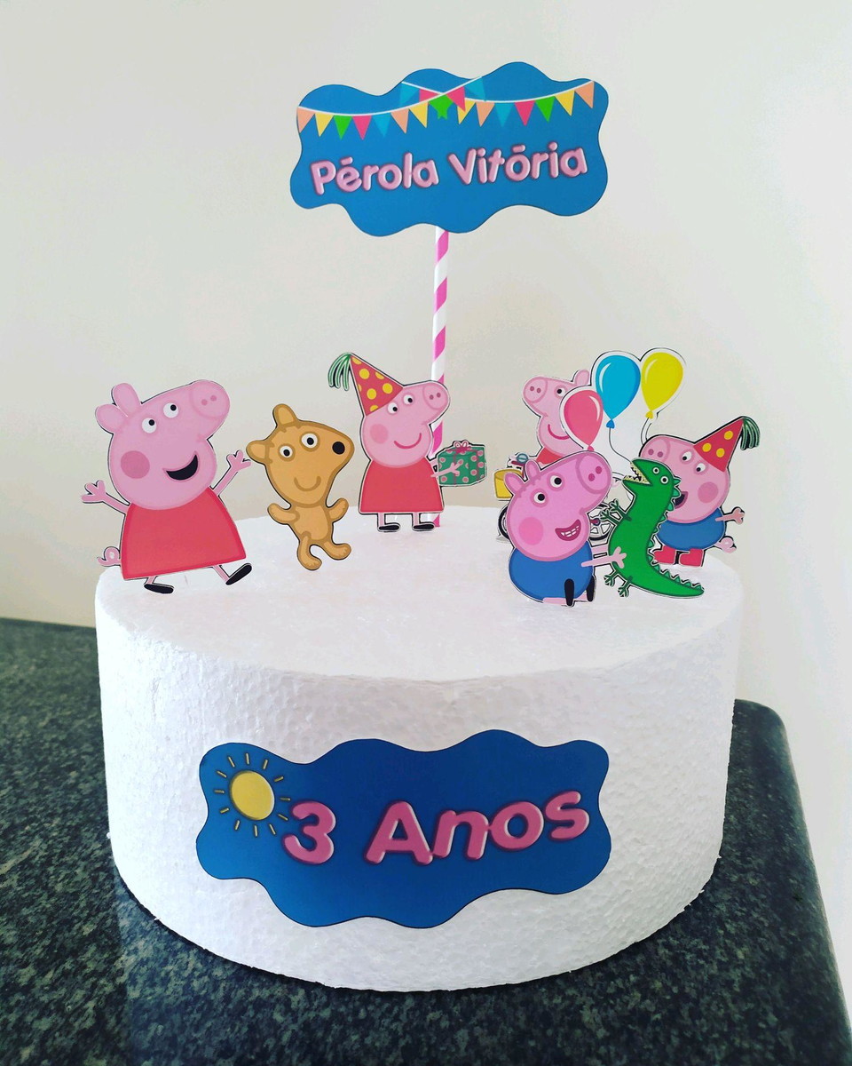 Topo de Bolo pep pig