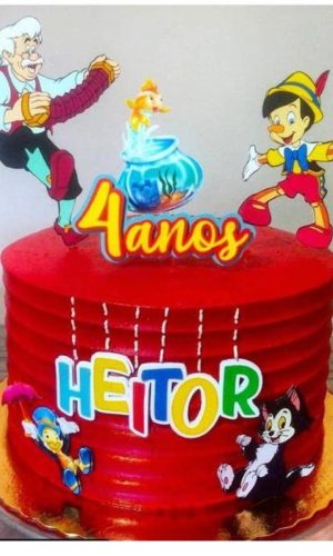Arquivo de corte Topo de bolo - Pinóquio