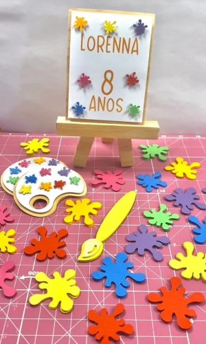 Topo de Bolo Pintando o 7