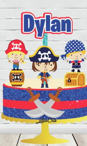 Topo De Bolo Pirata Menino