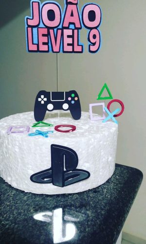 Topo de Bolo Playstation