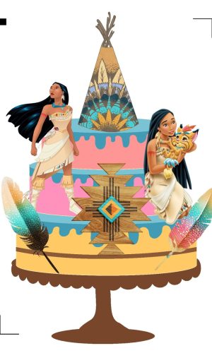 Topo de Bolo Pocahontas