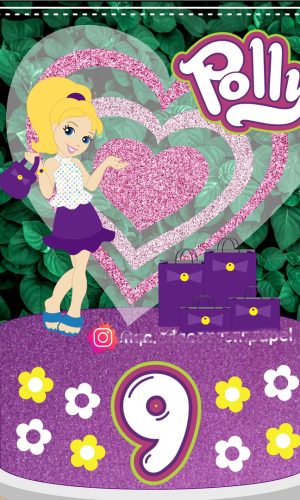 Topo de Bolo Polly Pocket
