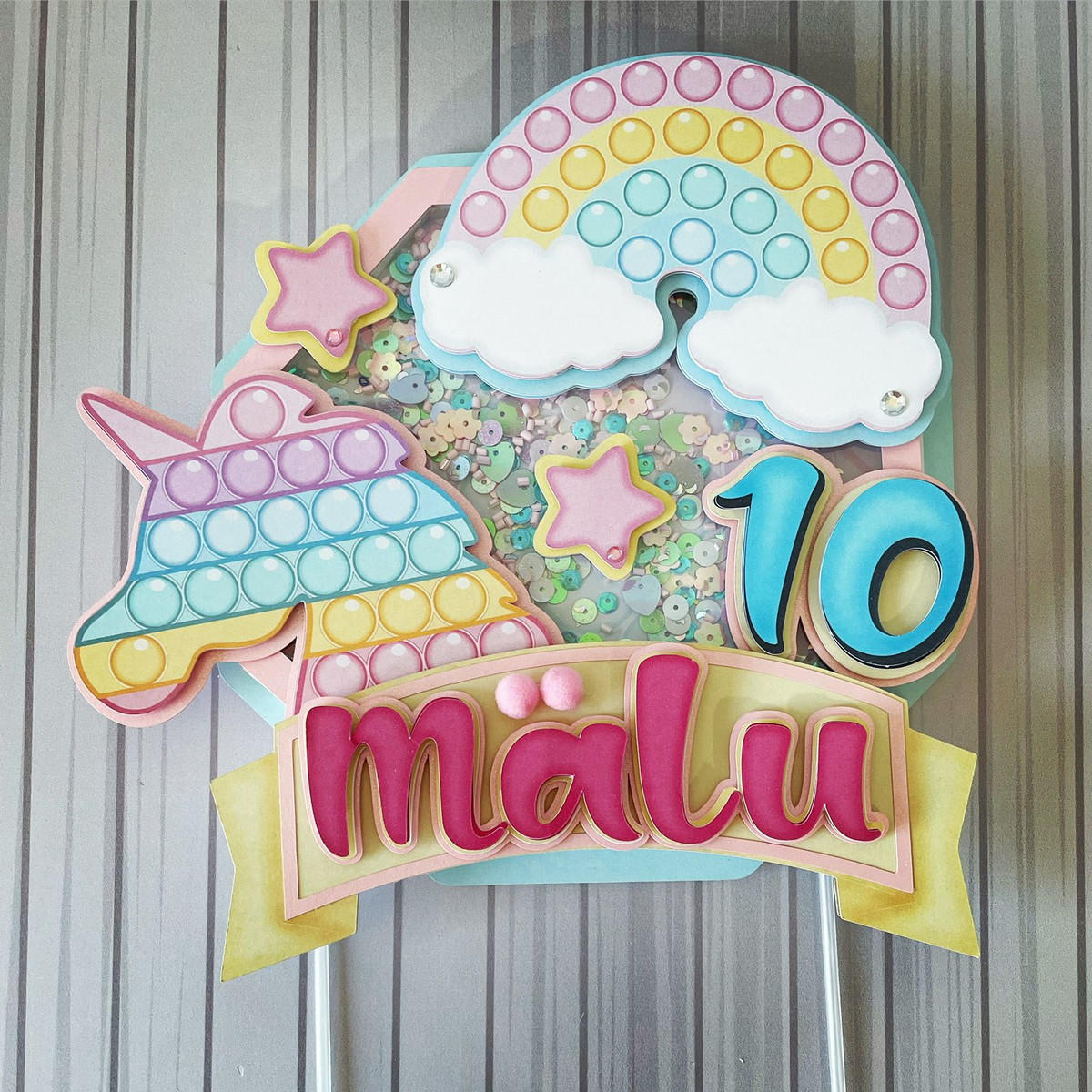 Topo de Bolo Pop It