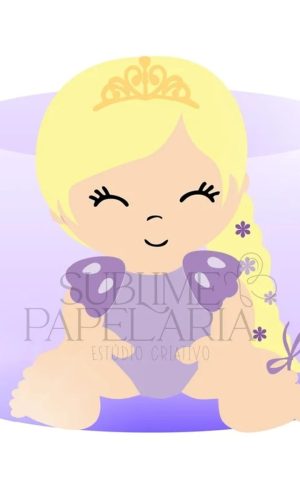 Topo de Bolo Princesa Rapunzel