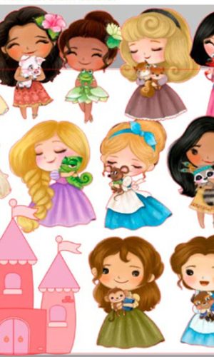 Topo de Bolo Princesas Disney