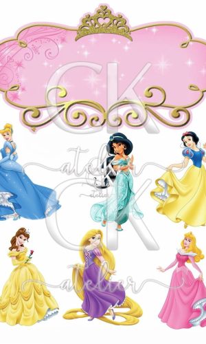 Topo de Bolo Princesas Disney