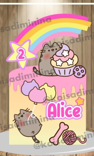 Topo De Bolo Pusheen Cat