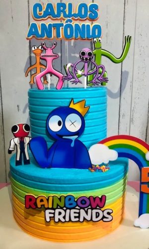 Topo de Bolo Rainbow Friends