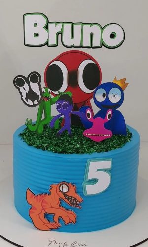 Topo de Bolo Rainbow Friends