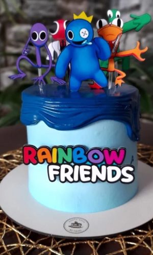 Topo de Bolo Rainbow Friends