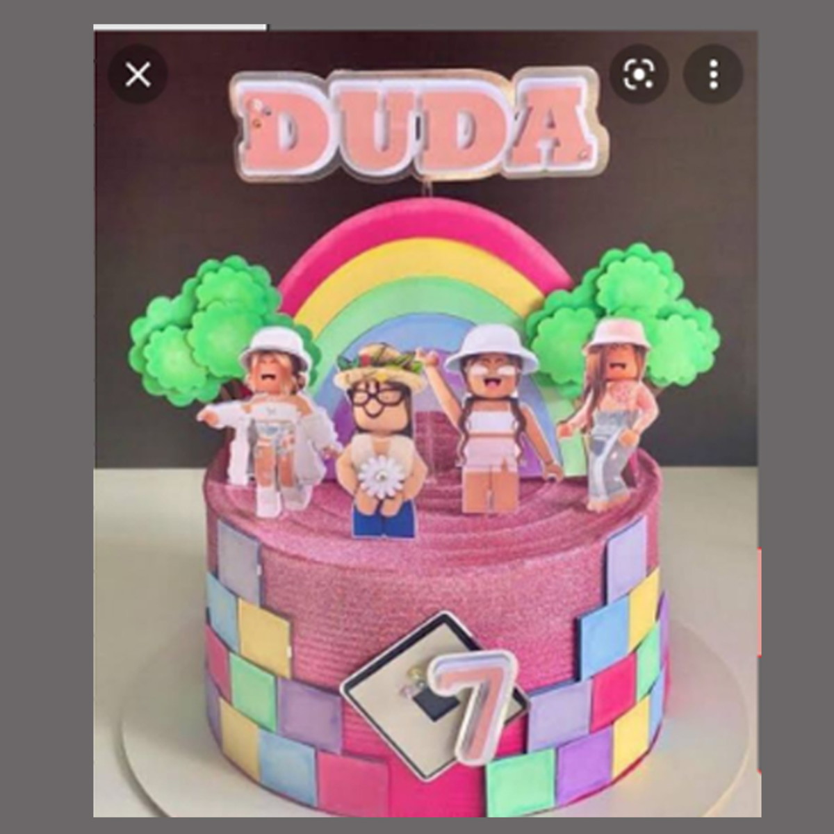 Topo de Bolo Roblox
