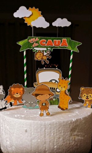 Topo de Bolo safari cute