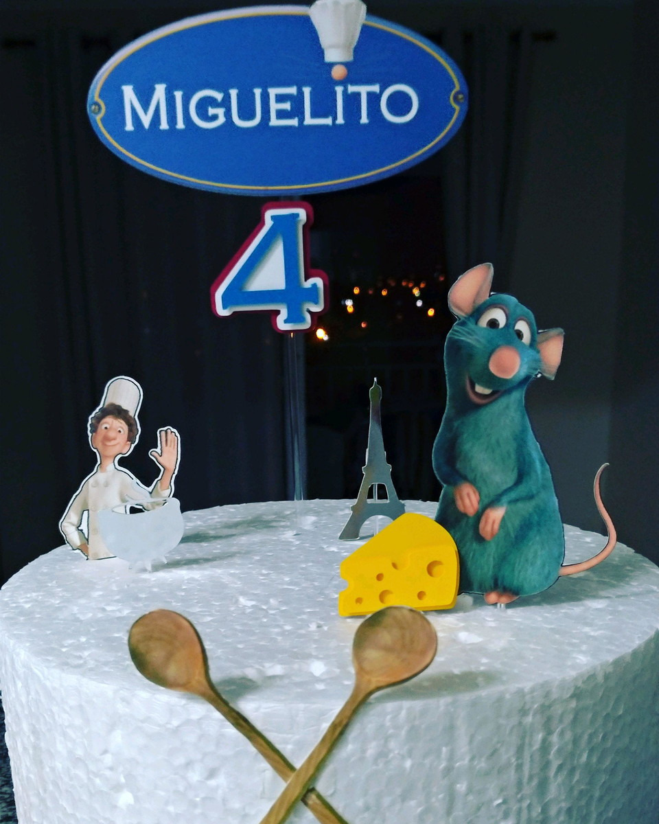 Topo de Bolo Ratatouille - Imagem 3