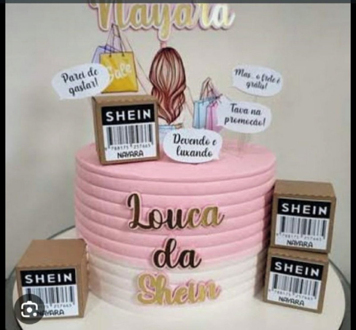 Topo de Bolo Shein