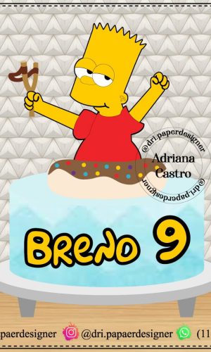 Topo De Bolo Simpsons