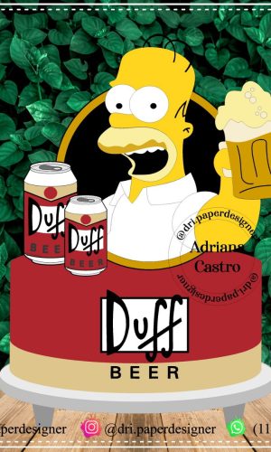 Topo de Bolo Simpsons