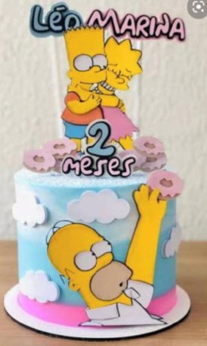 Topo de Bolo Simpsons