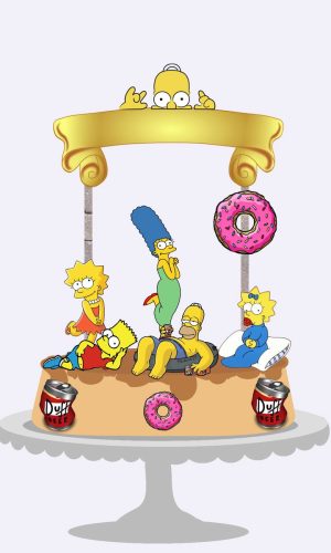 Topo De Bolo Simpsons