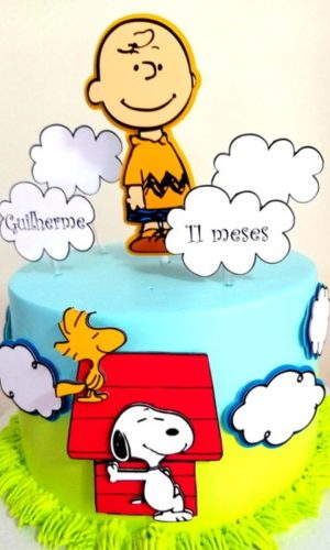 Topo de Bolo Snoopy