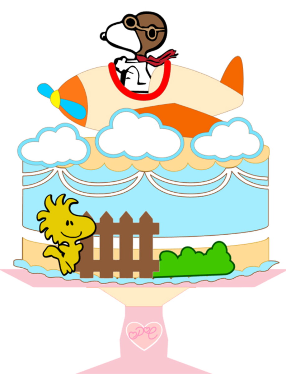 Topo de Bolo Snoopy