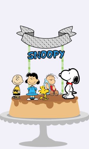 Topo de Bolo Snoopy