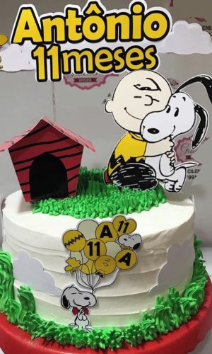 Topo de Bolo Snoopy