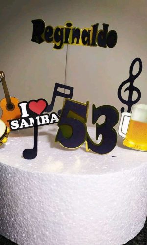 Topo de Bolo samba e pagode